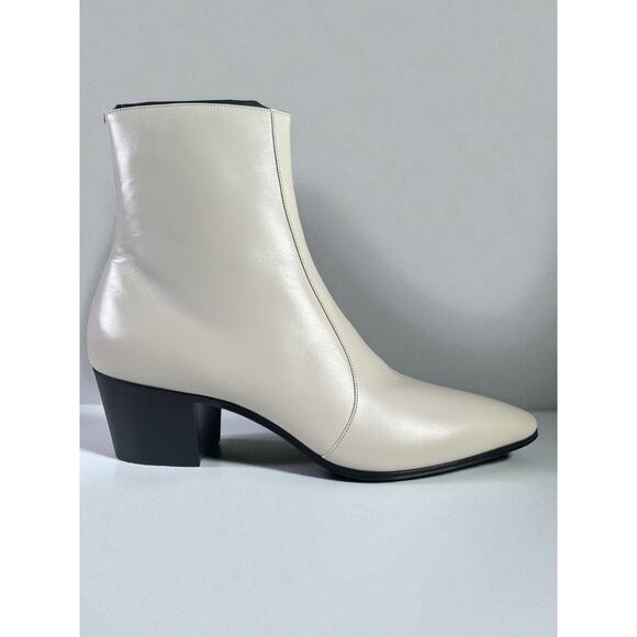 NIB Saint Laurent Vassili 60 Zip Ankle Boots Vintage Pearl EU43.5 Retail $1250 main image 13